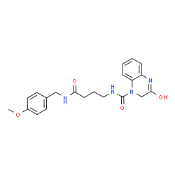 3-hydroxy-N-{4-[(4-methoxybenzyl)amino]-4-oxobutyl}quinoxaline-1(2H)-carboxamide picture