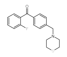 2-FLUORO-4'-THIOMORPHOLINOMETHYL BENZOPHENONE结构式