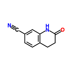 2-Oxo-1,2,3,4-tetrahydro-7-quinolinecarbonitrile structure