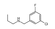 N-[(3-chloro-5-fluorophenyl)methyl]propan-1-amine结构式