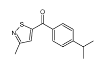 (3-methyl-1,2-thiazol-5-yl)-(4-propan-2-ylphenyl)methanone Structure