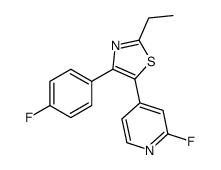 2-ethyl-4-(4-fluorophenyl)-5-(2-fluoropyridin-4-yl)-1,3-thiazole Structure