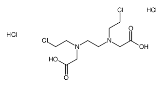 carboxymethyl-[2-[carboxymethyl(2-chloroethyl)azaniumyl]ethyl]-(2-chloroethyl)azanium,dichloride结构式