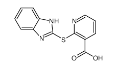 2-(1H-benzimidazol-2-ylsulfanyl)pyridine-3-carboxylic acid结构式