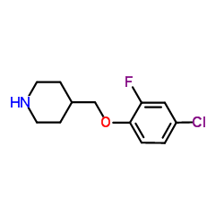 4-[(4-Chloro-2-fluorophenoxy)methyl]piperidine Structure