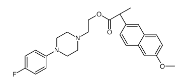 2-[4-(4-fluorophenyl)piperazin-1-yl]ethyl (2S)-2-(6-methoxynaphthalen-2-yl)propanoate Structure