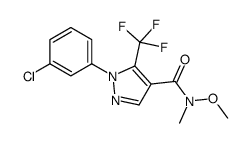 1-(3-chlorophenyl)-N-methoxy-N-methyl-5-(trifluoromethyl)pyrazole-4-carboxamide Structure