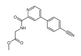{[4-(4-Cyanophenyl)pyridine-2-carbonyl]amino}-acetic acid methyl ester Structure