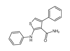 4-Phenyl-2-phenylamino-thiophene-3-carboxylic acid amide结构式