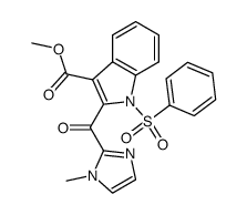 1-Benzenesulfonyl-2-(1-methyl-1H-imidazole-2-carbonyl)-1H-indole-3-carboxylic acid methyl ester结构式