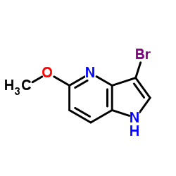 3-溴-5-甲氧基-1H-吡咯并[3,2-b]吡啶结构式