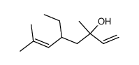 5-ethyl-3,7-dimethyl-octa-1,6-dien-3-ol结构式