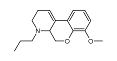 7-methoxy-4-propyl-2,3,4a,5-tetrahydro-4H-[1]-benzopyrano[3,4-b]pyridine结构式
