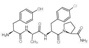TYR-D-ALA-P-CHLORO-PHE-PRO-NH2结构式