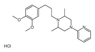 1-[3-(3,4-dimethoxyphenyl)propyl]-2,6-dimethyl-4-pyridin-2-yl-piperazi ne hydrochloride结构式