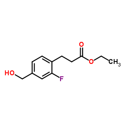Ethyl 3-[2-fluoro-4-(hydroxymethyl)phenyl]propanoate Structure