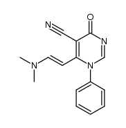 1-Phenyl-4-oxo-5-cyano-6-(β-dimethylaminovinyl)-1,4-dihydropyrimidine Structure
