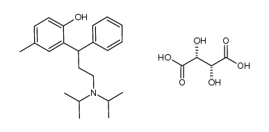 N,N-diisopropyl-3-(2-hydroxy-5-methylphenyl)-3-phenyl-propylamine L-tartrate结构式