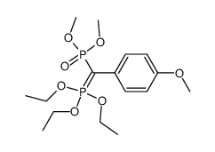 <(dimethoxyphosphinyl)(4-methoxyphenyl)methylene>trisethoxyphosphorane Structure