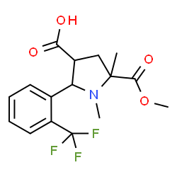 5-(Methoxycarbonyl)-1,5-dimethyl-2-[2-(trifluoromethyl)phenyl]-3-pyrrolidinecarboxylic acid Structure