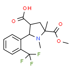 5-(Methoxycarbonyl)-1,5-dimethyl-2-[2-(trifluoromethyl)phenyl]-3-pyrrolidinecarboxylic acid picture