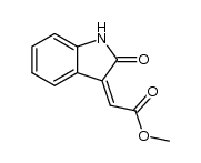 (2Z)-(2-oxo-1,2-dihydro-3H-indol-3-ylidene)acetic acid methyl ester Structure