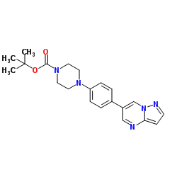 tert-butyl 4-(4-(pyrazolo[1,5-a]pyrimidin-6-yl)phenyl)piperazine-1-carboxylate结构式