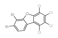 dibromo-tetrachlorodibenzofuran Structure