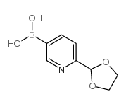 2-(1,3-二氧杂烷-2-基)吡啶-5-硼酸结构式