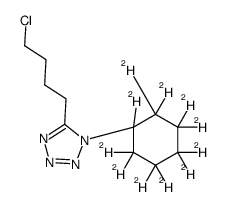 5-(4-chlorobutyl)-1-(1,2,2,3,3,4,4,5,5,6,6-undecadeuteriocyclohexyl)tetrazole结构式