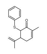 2-methyl-6-(phenylthio)-5-(prop-1-en-2-yl)cyclohex-2-enone结构式