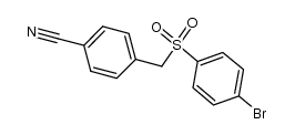 4-(((4-bromophenyl)sulfonyl)methyl)benzonitrile Structure