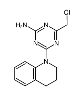 4-chloromethyl-6-(3,4-dihydro-2H-quinolin-1-yl)-[1,3,5]triazin-2-ylamine结构式