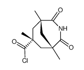 (1S,5R,7S)-1,5,7-Trimethyl-2,4-dioxo-3-aza-bicyclo[3.3.1]nonane-7-carbonyl chloride Structure
