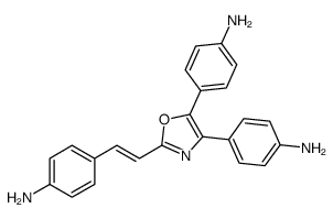 4-[2-[4,5-bis(4-aminophenyl)-1,3-oxazol-2-yl]ethenyl]aniline Structure