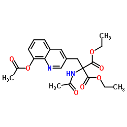 Diethyl acetamido[(8-acetoxy-3-quinolinyl)methyl]malonate结构式