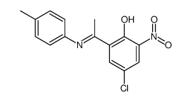 4-CHLORO-2-[1-[(4-METHYLPHENYL)IMINO]ETHYL]-6-NITRO-PHENOL structure