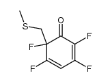 2,3,5,6-tetrafluoro-6-methylthiomethylcyclohexa-2,4-dienone结构式