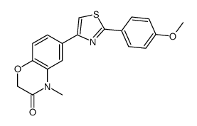 6-[2-(4-methoxyphenyl)-1,3-thiazol-4-yl]-4-methyl-1,4-benzoxazin-3-one结构式