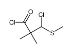 3-chloro-2,2-dimethyl-3-methylsulfanylpropanoyl chloride Structure