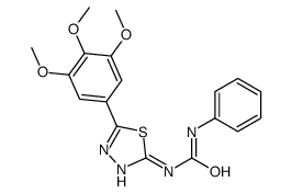 1-phenyl-3-[5-(3,4,5-trimethoxyphenyl)-1,3,4-thiadiazol-2-yl]urea Structure