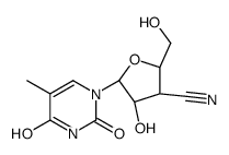 (2S,3R,4R,5R)-4-hydroxy-2-(hydroxymethyl)-5-(5-methyl-2,4-dioxopyrimidin-1-yl)oxolane-3-carbonitrile结构式