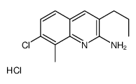 2-Amino-7-chloro-8-methyl-3-propylquinoline hydrochloride structure