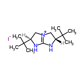 (2S,6S)-2,6-DI-TERT-BUTYL-1,2,3,5,6,7-HEXAHYDROIMIDAZO[1,2-A]IMIDAZOL-4-IUM IODIDE structure