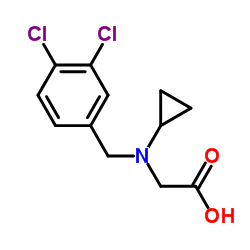N-Cyclopropyl-N-(3,4-dichlorobenzyl)glycine结构式