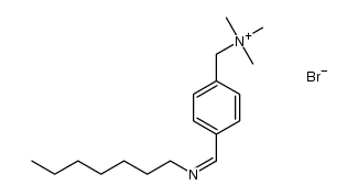 1-(4-((heptylimino)methyl)phenyl)-N,N,N-trimethylmethanaminium bromide结构式