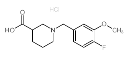 1-(4-Fluoro-3-methoxybenzyl)piperidine-3-carboxylic acid hydrochloride结构式