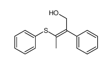 Z-2-phenyl-3-phenylthiobut-2-ene-1-ol结构式