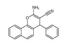 2-Amino-4-phenyl-4H-benzo[h]chromene-3-carbonitrile结构式