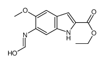 6-甲酰基氨基-5-甲氧基吲哚-2-羧酸乙酯结构式